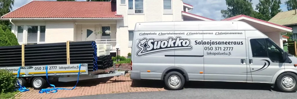 Salaojasaneeraus ja sadevesijärjestelmä Suokolta kotiisi.
